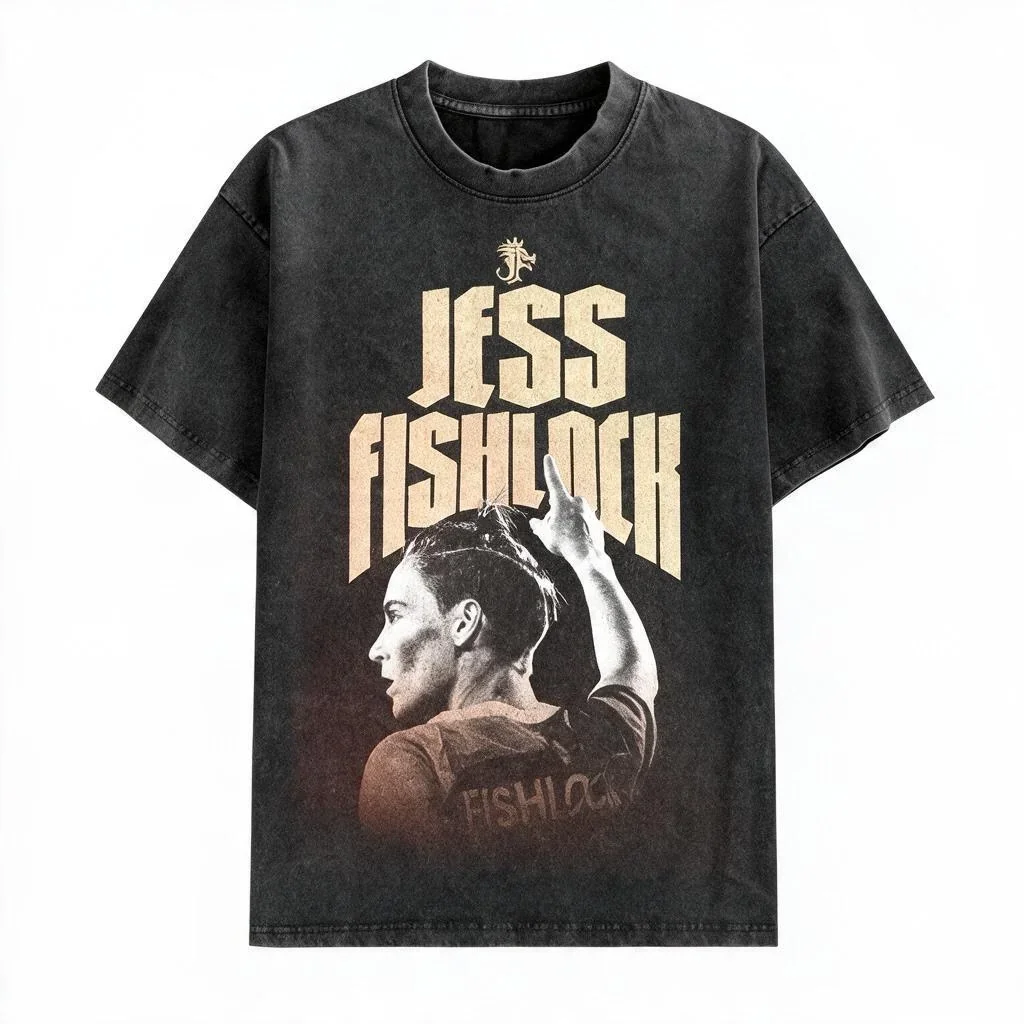 Seattle Reign FC Jess Fishlock concert T-shirt

One of a kind. Since 2013, Jess Fishlock has given everything to Reign FC, and this shirt celebrates her record-setting era in club history.

The Scorched Earth Tour T-shirt is part of the collection marking Jess Fishlock’s retirement, honoring the club original, captain and heart of Reign FC in her final season. On the front, her name appears in bold Gothic lettering above an iconic black-and-white portrait, alongside the JF monogram. The back is styled like a vintage concert T-shirt: a full list of “tour dates” frames a celebratory photo, with “Scorched Earth Tour: The Longest Reign, 2013–2026” rendered in a copper gradient.

Also available in youth sizes.