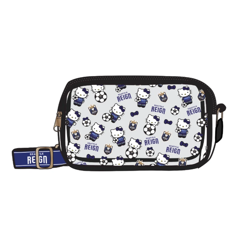 clear bag with hello kitty wearing a reign fc surge kit