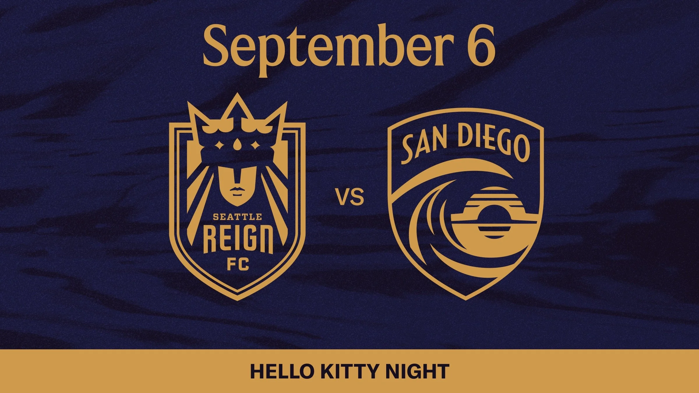Seattle Reign FC crest and San Diego Wave FC crest