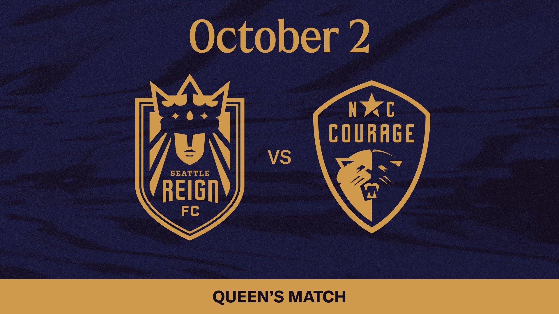 Seattle Reign FC crest and North Carolina Courage crest