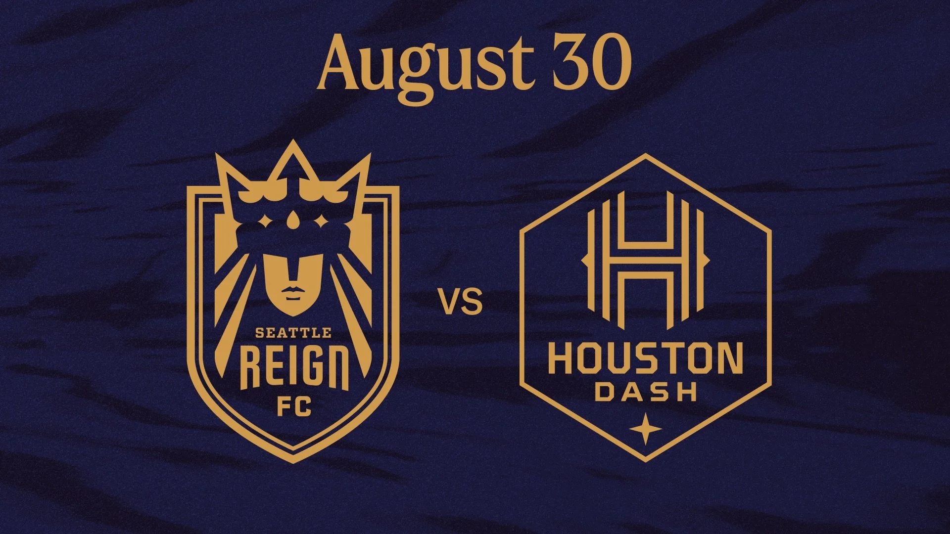Seattle Reign FC crest and Houston Dash crest