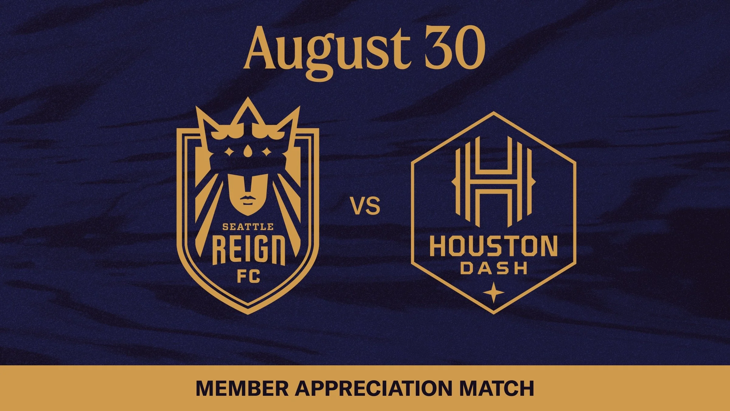 Seattle Reign FC crest and Houston Dash crest