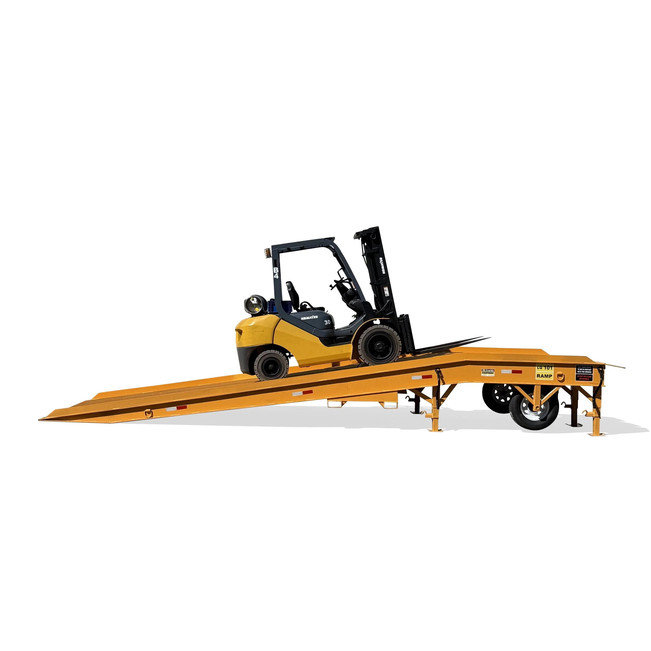 LQ120 extra-wide yard ramp for forklift loading and unloading