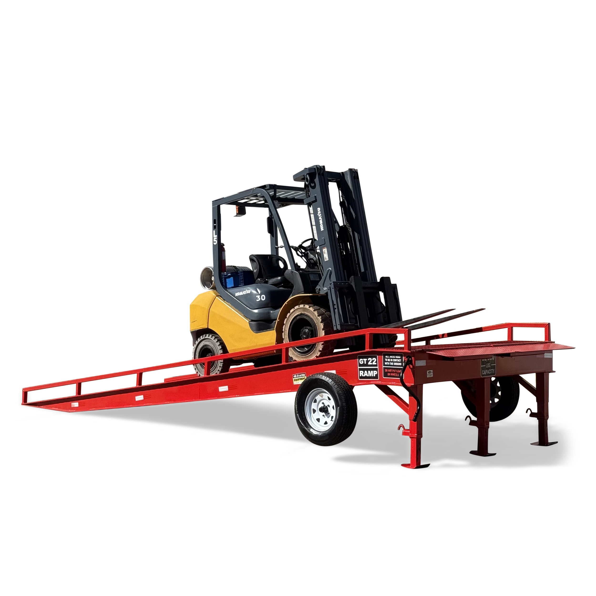 GT22 heavy-duty yard ramp for ground-to-truck forklift access