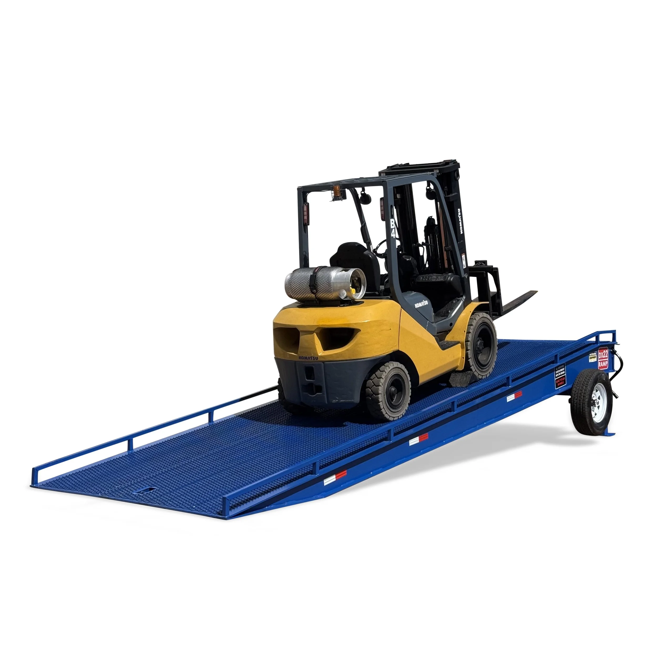 DX22 portable loading ramp for forklift access to trucks and shipping containers