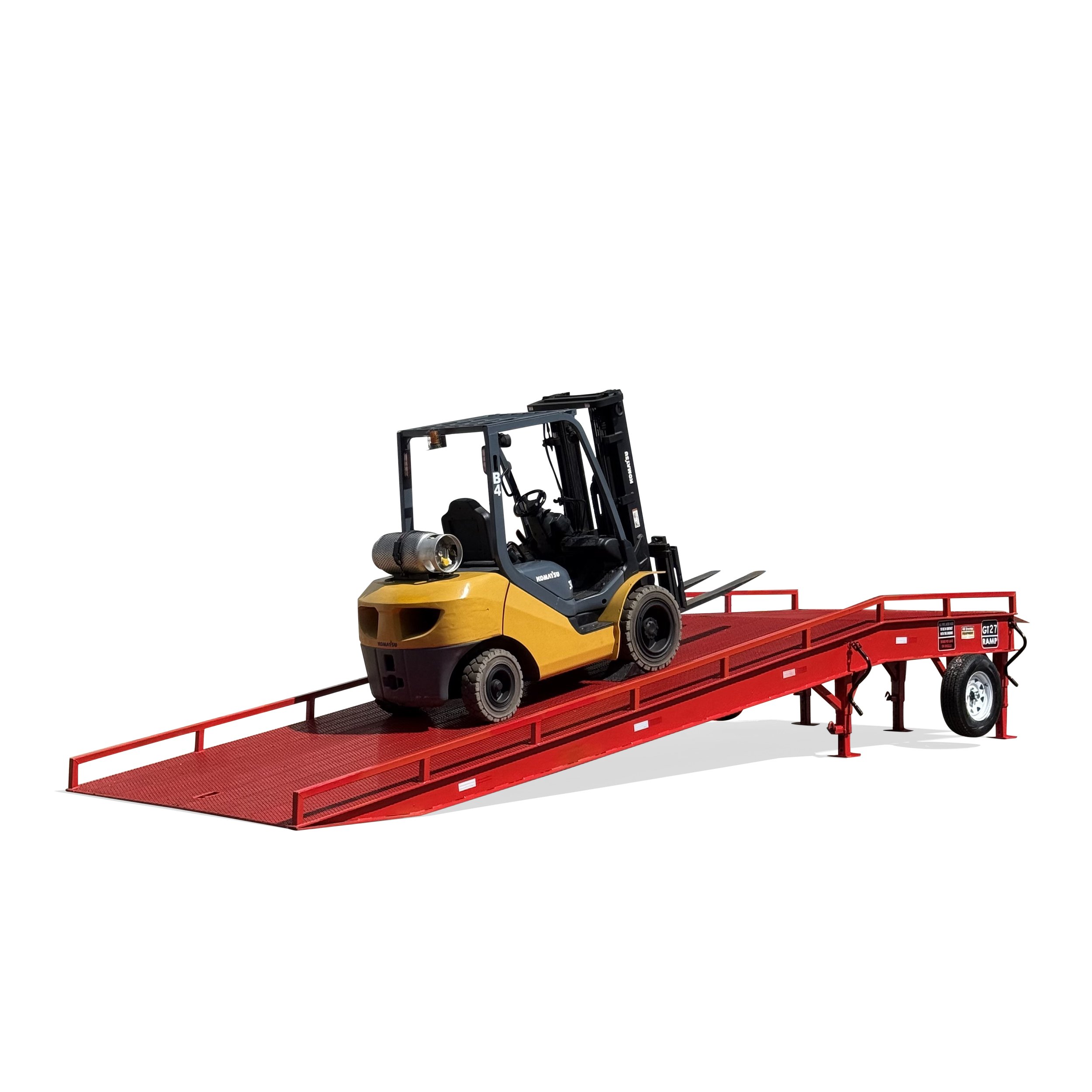 GT27 portable loading ramp for forklift access to trucks and shipping containers