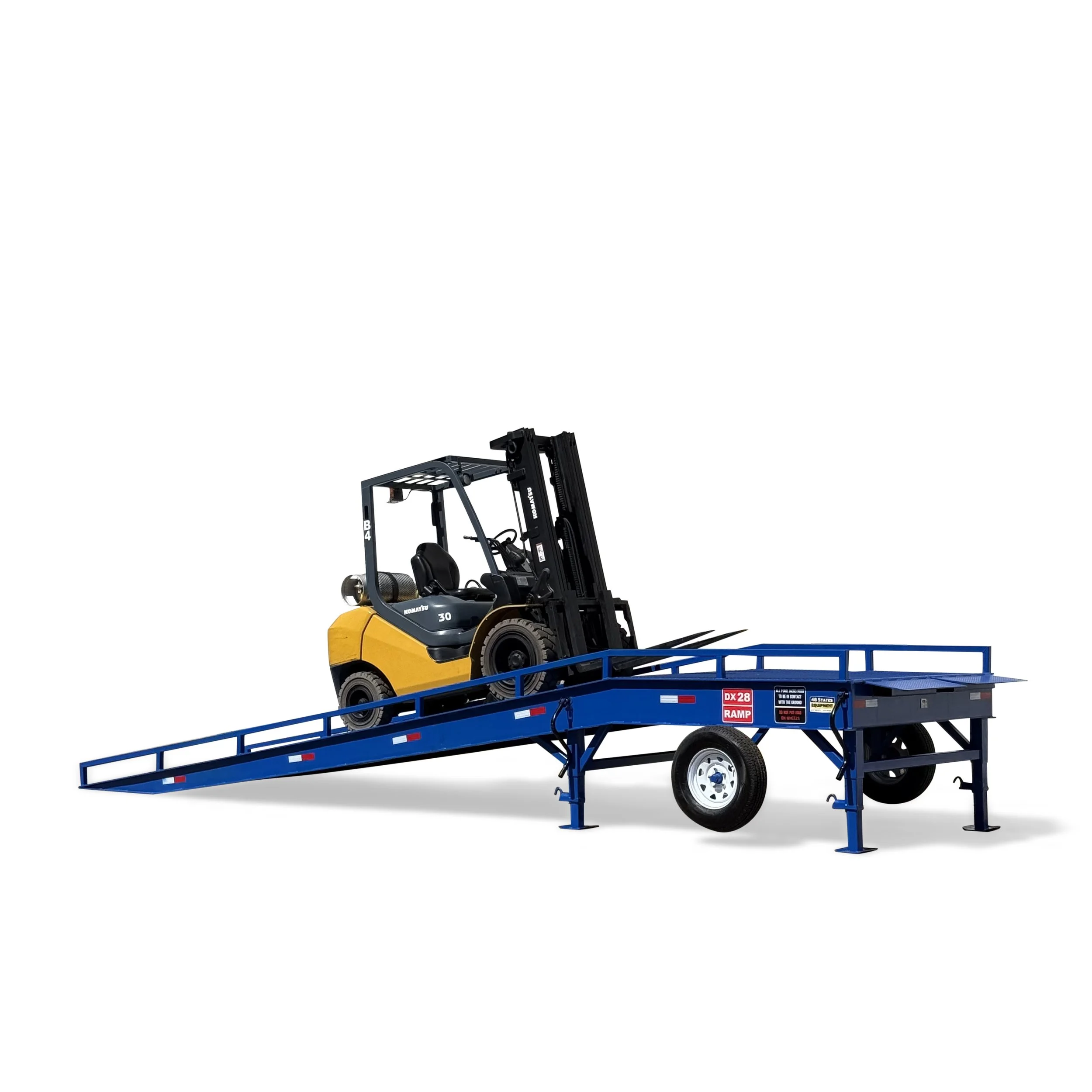 DX28 heavy-duty yard ramp for ground-to-truck forklift access