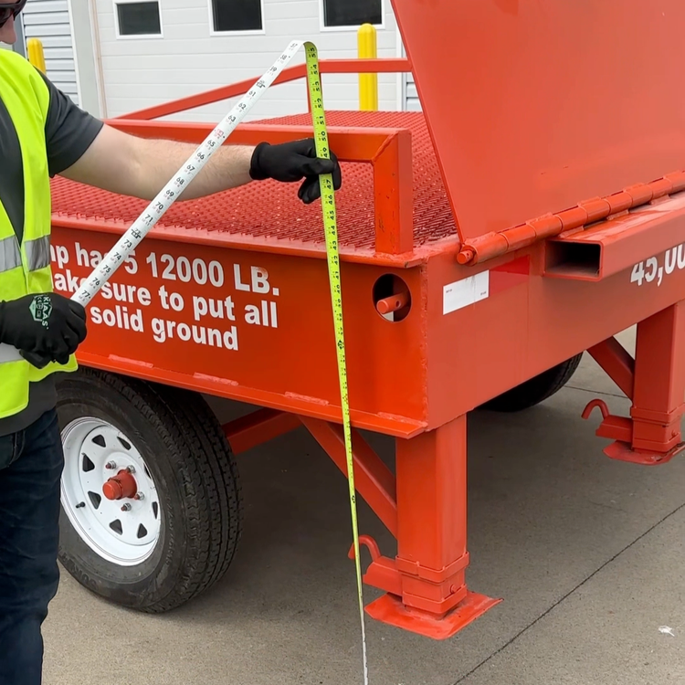 Setting the yard ramp height