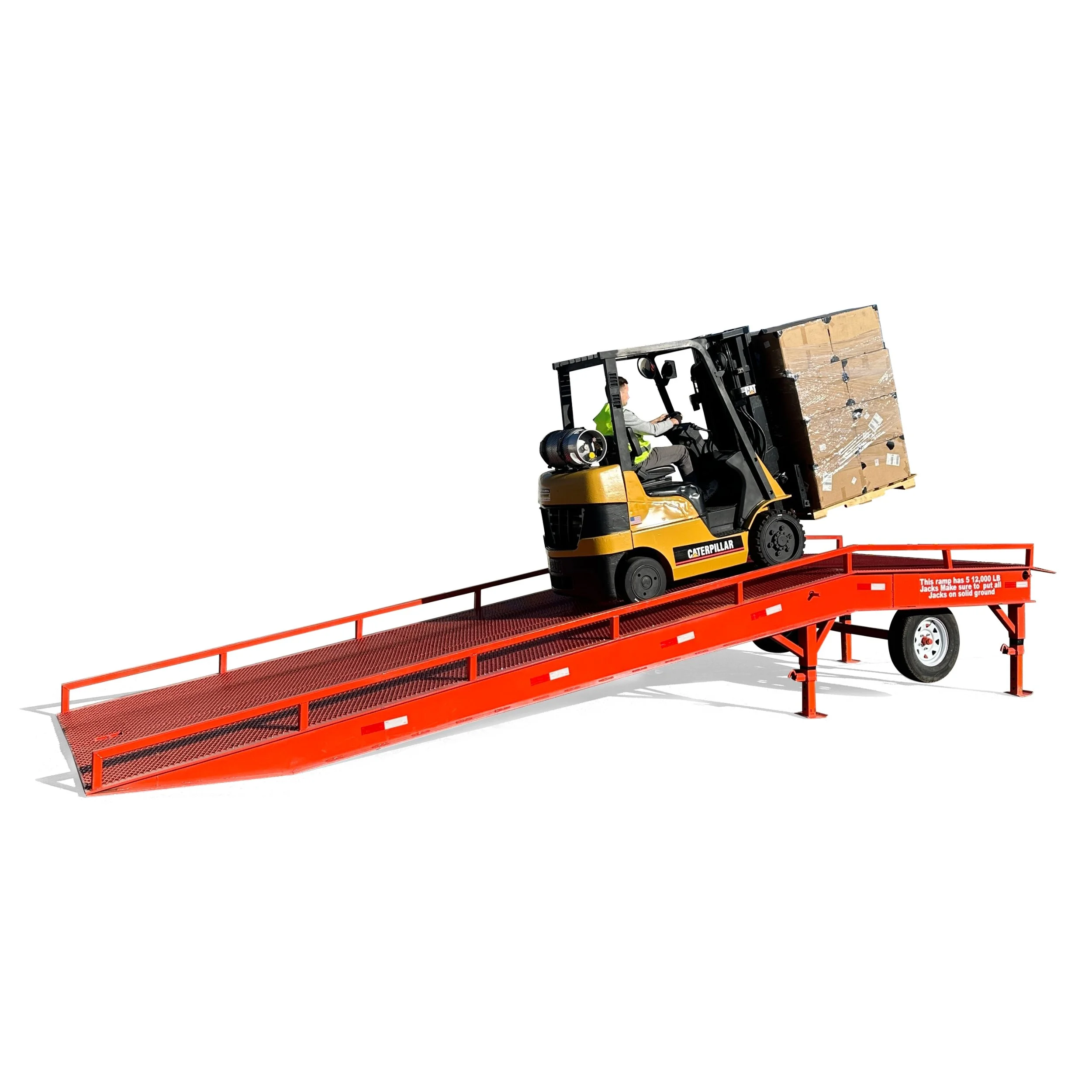 GT26 45,000lbs Portable Yard Ramp 26-Ft - Loading Dock Ramp