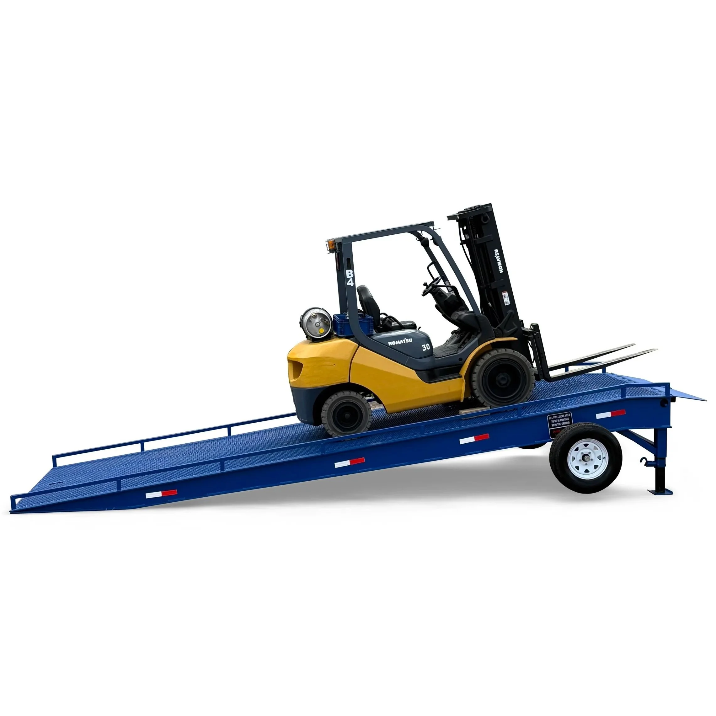 AX22 22,000lbs Portable Yard Ramp - 76" Wide - 22-Ft - Loading Dock Ramp