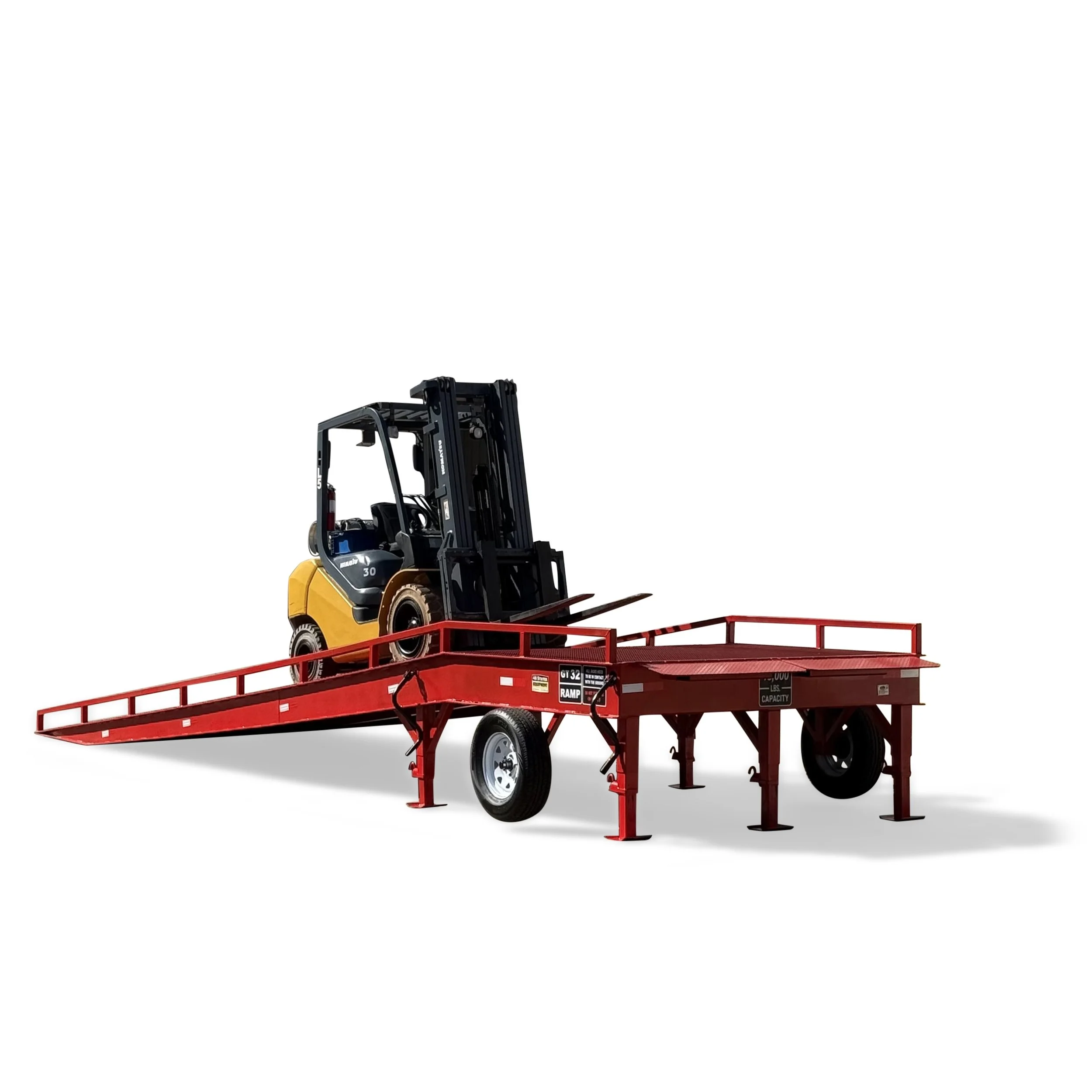 GT32 heavy-duty yard ramp for ground-to-truck forklift access