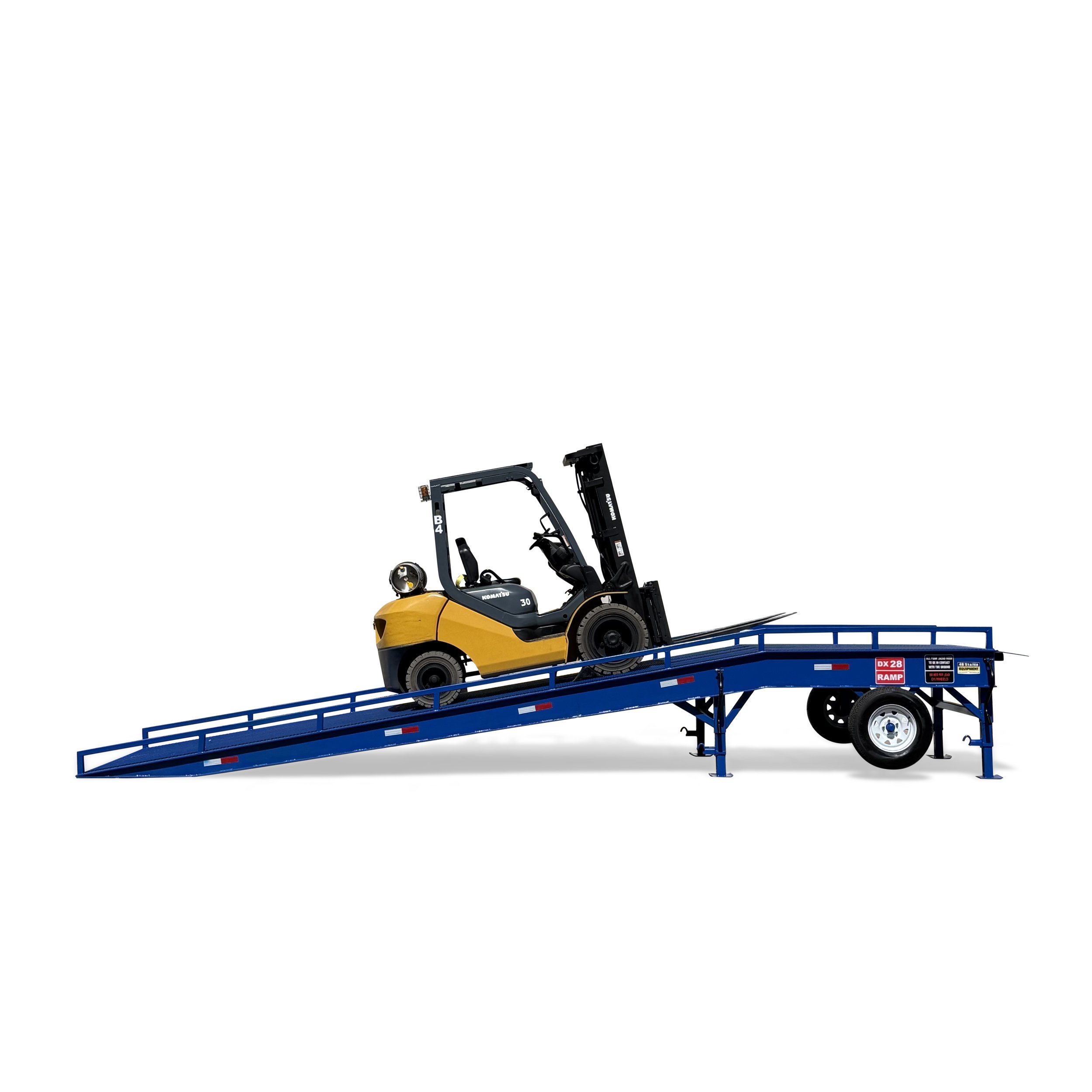 DX28 portable forklift ramp for loading and unloading semi-trailers