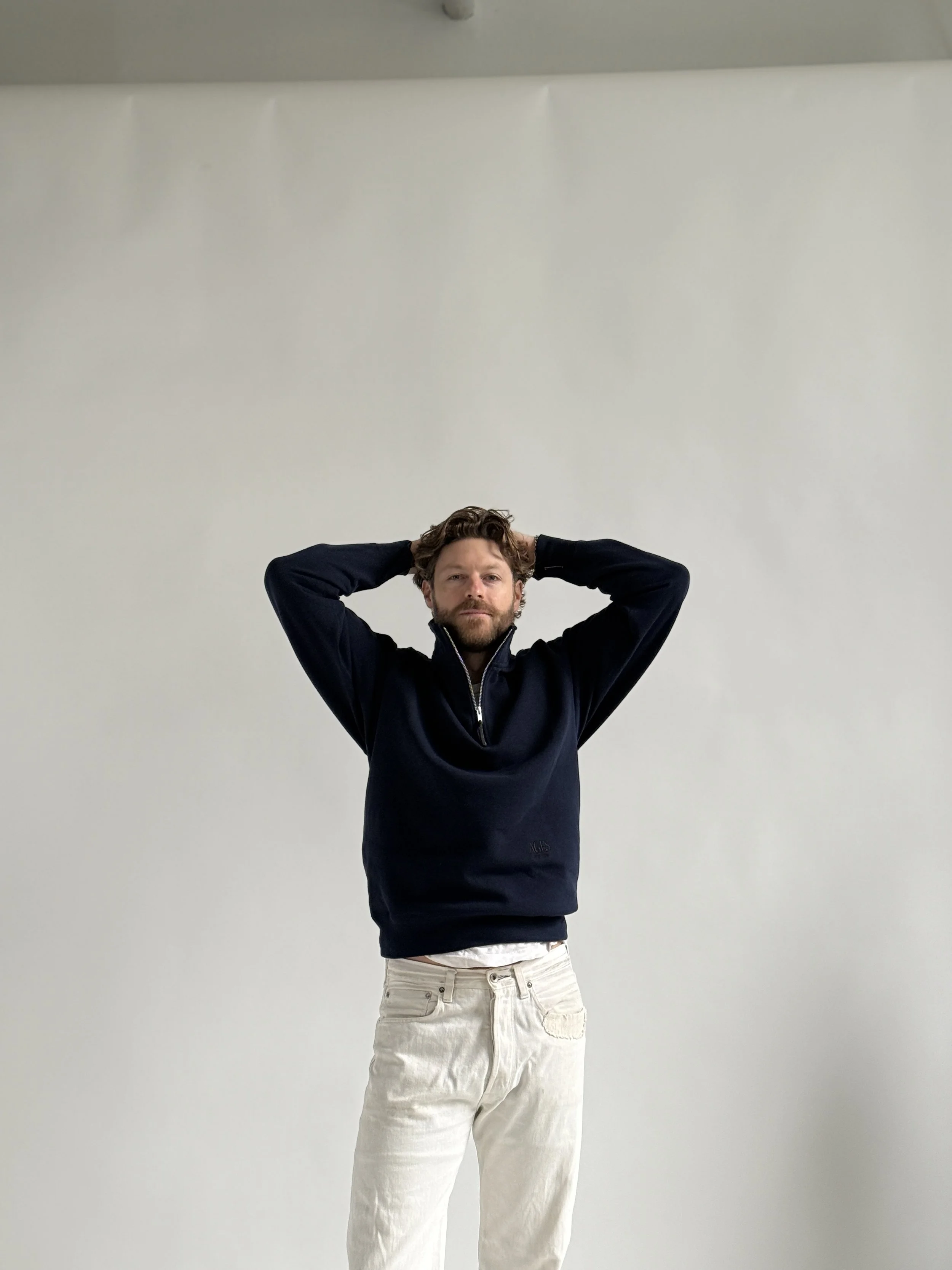 Quarter Zip Sweatshirt Navy