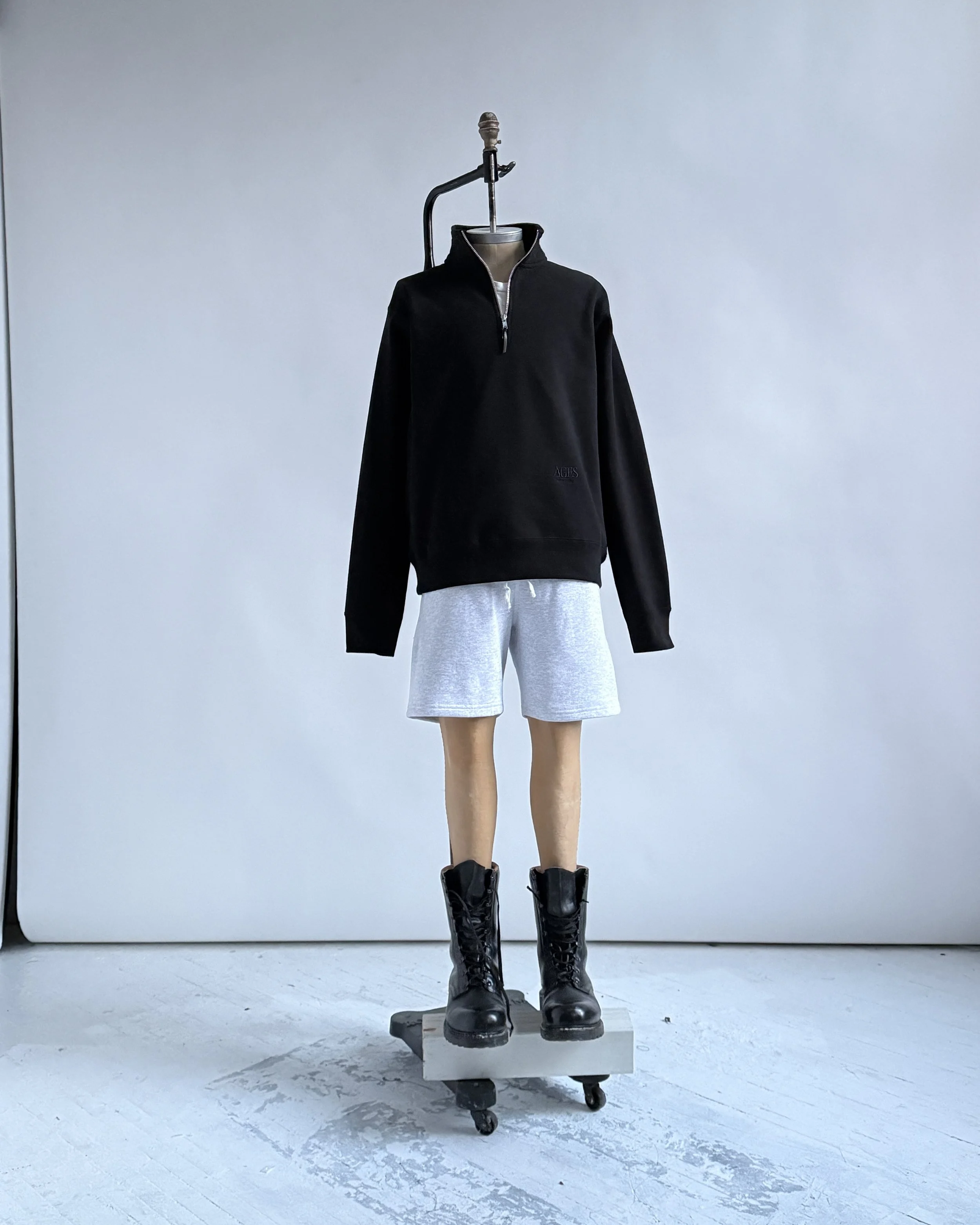 1/4 Zip Sweatshirt Black