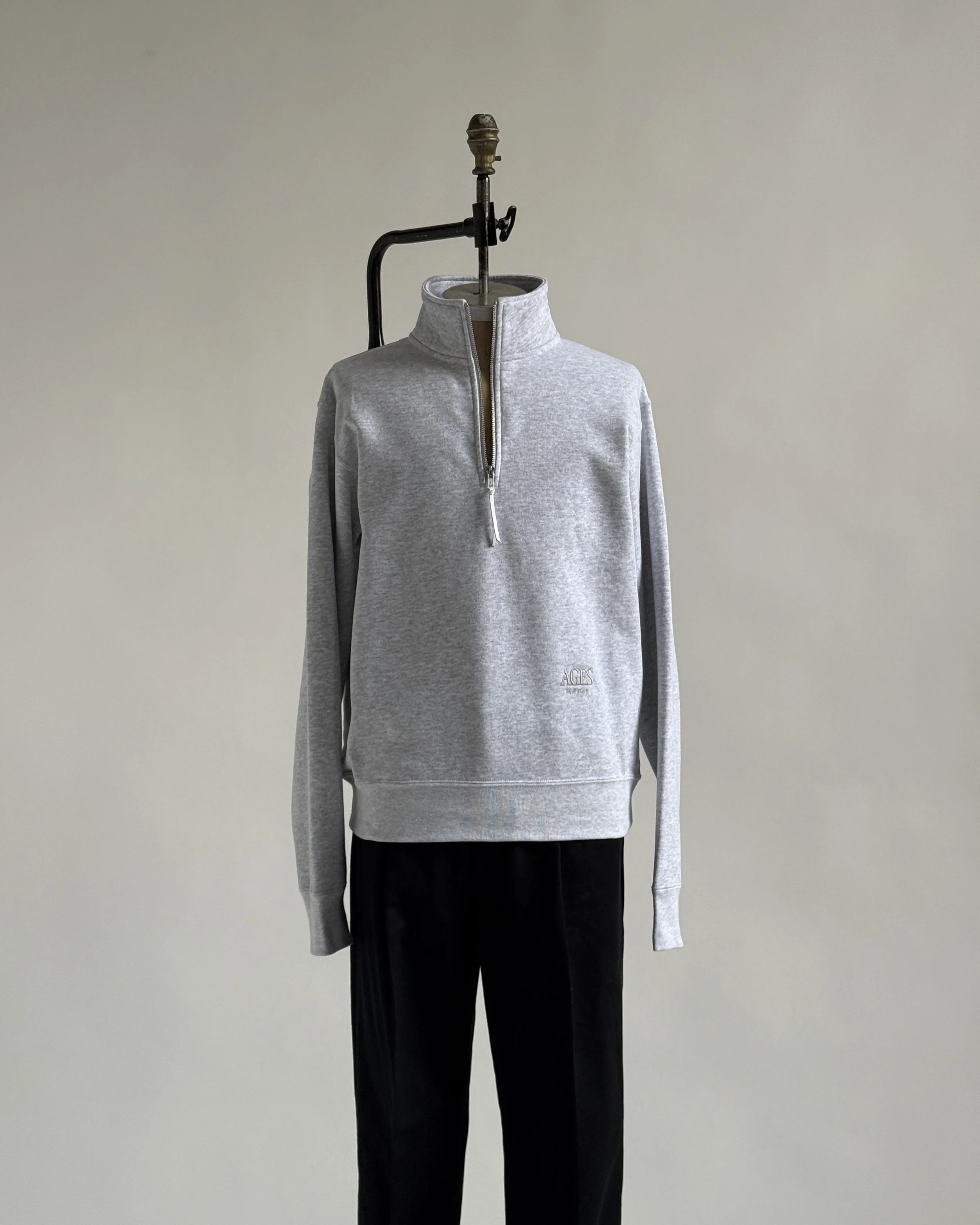 1/4 Zip Sweatshirt Heather Ash