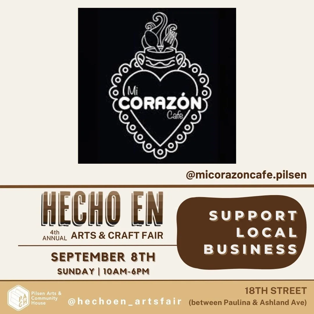 We are so happy and proud to be on a stretch of 18th that has a strong business community. Be sure to stop in and support them while visiting.
All of these locations are between Wood &amp; Ashland, through out HECHO EN!

@micorazoncafe.pilsen is a lo