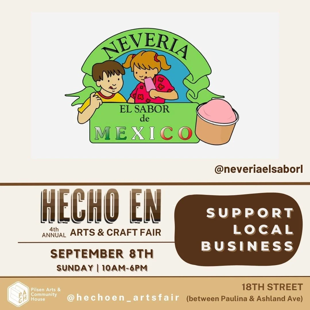 We are so happy and proud to be on a stretch of 18th that has a strong business community. Be sure to stop in and support them while visiting.
All of these locations are between Wood &amp; Ashland, through out HECHO EN!

@neveriaelsabor is the place 