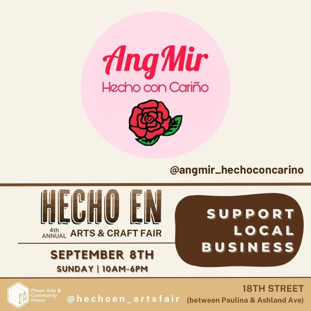 Ang Mir's Boutique celebrated their 1 year anniversary in their new home 1653 W 18th Street in our beloved Pilsen.

@angmir_hechoconcarino boutique is the home of many of your favorite local creatives. You can find the perfect gift. 

Today, she is h