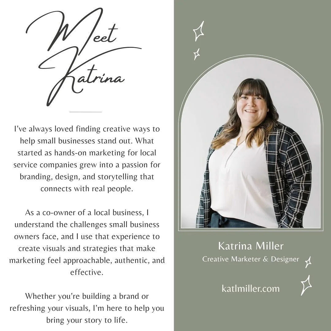 Hi, I&rsquo;m Katrina 👋
I&rsquo;m a creative marketer and designer based in the Adirondacks, helping small businesses tell their story through thoughtful design and strategy.

From logos to social media, I love creating work that feels authentic, ap