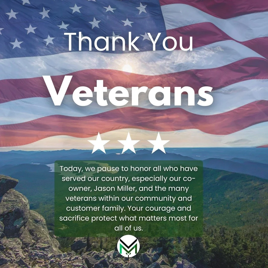 Today, we pause to honor all who have served our country, especially our co-owner, Jason Miller, and the many veterans within our community and customer family. Your courage and sacrifice protect what matters most for all of us.

From all of us at Mi
