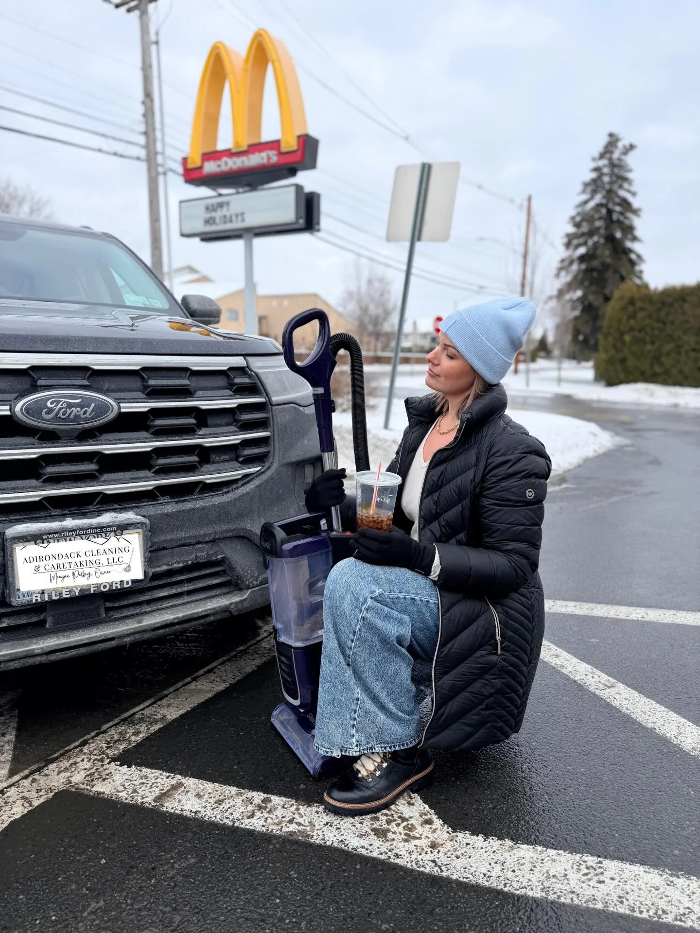 Spotted: Meagan from @adirondack_cleaning out in the wild! Diet Coke and a vacuum&hellip; 🤝🏻name a more iconic duo!