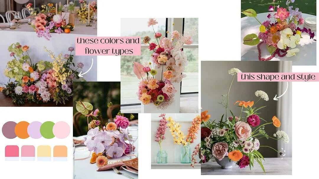 ✨ creating a proposal ✨ the first step of the floral process is creating a mood board that matches the client&rsquo;s vision! It can always be adjusted and or scraped but it is good to start somewhere to make sure I am on the same page as my client! 