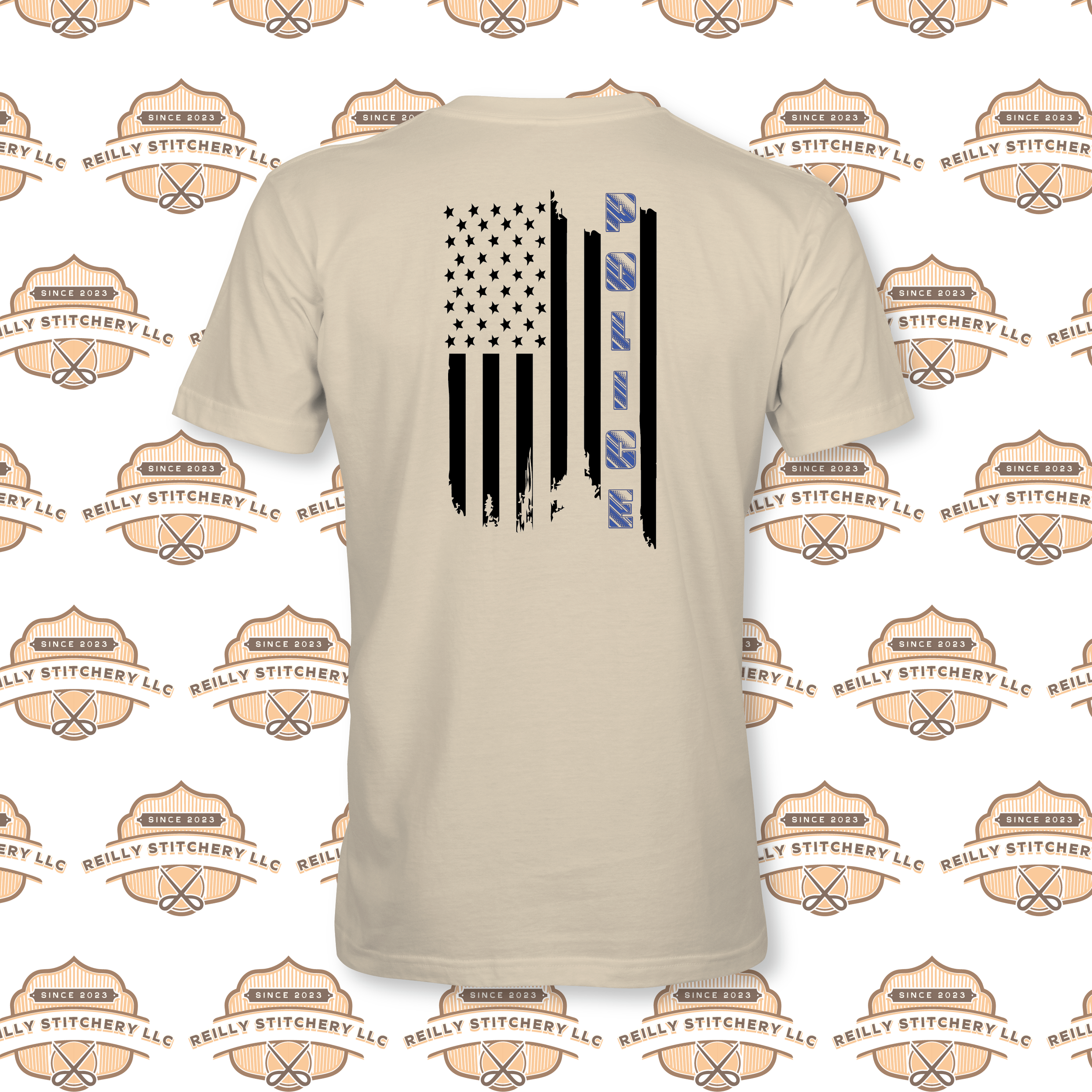 Police Flag_Mens Back Tee.png