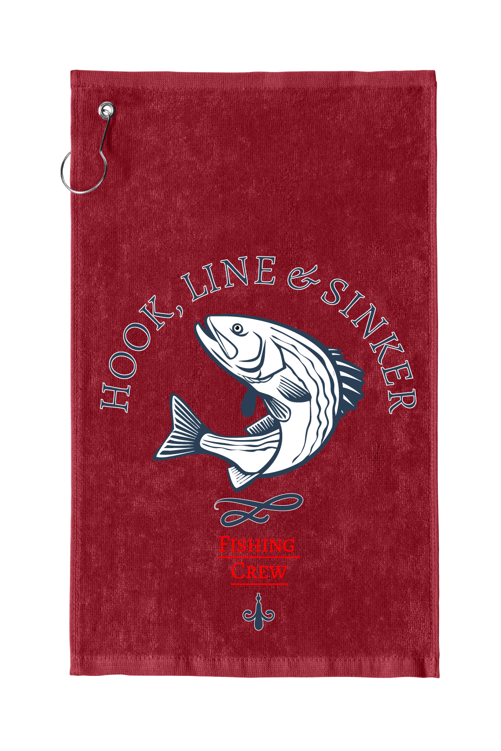 Grommeted Hemmed Towel Red.png