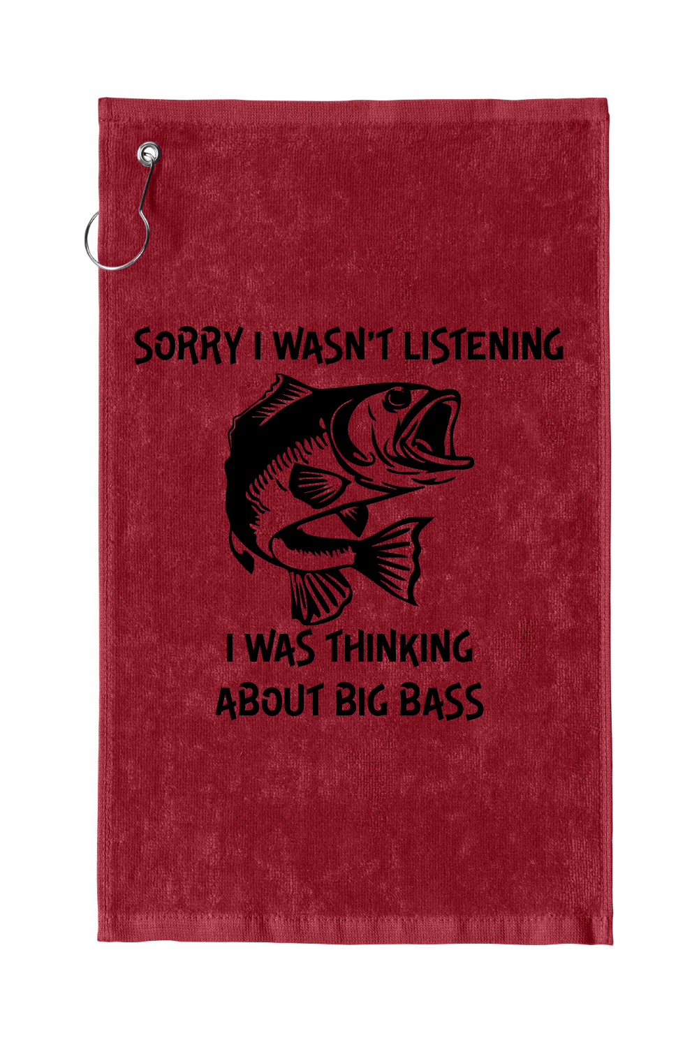 Grommeted Hemmed Towel Red.png