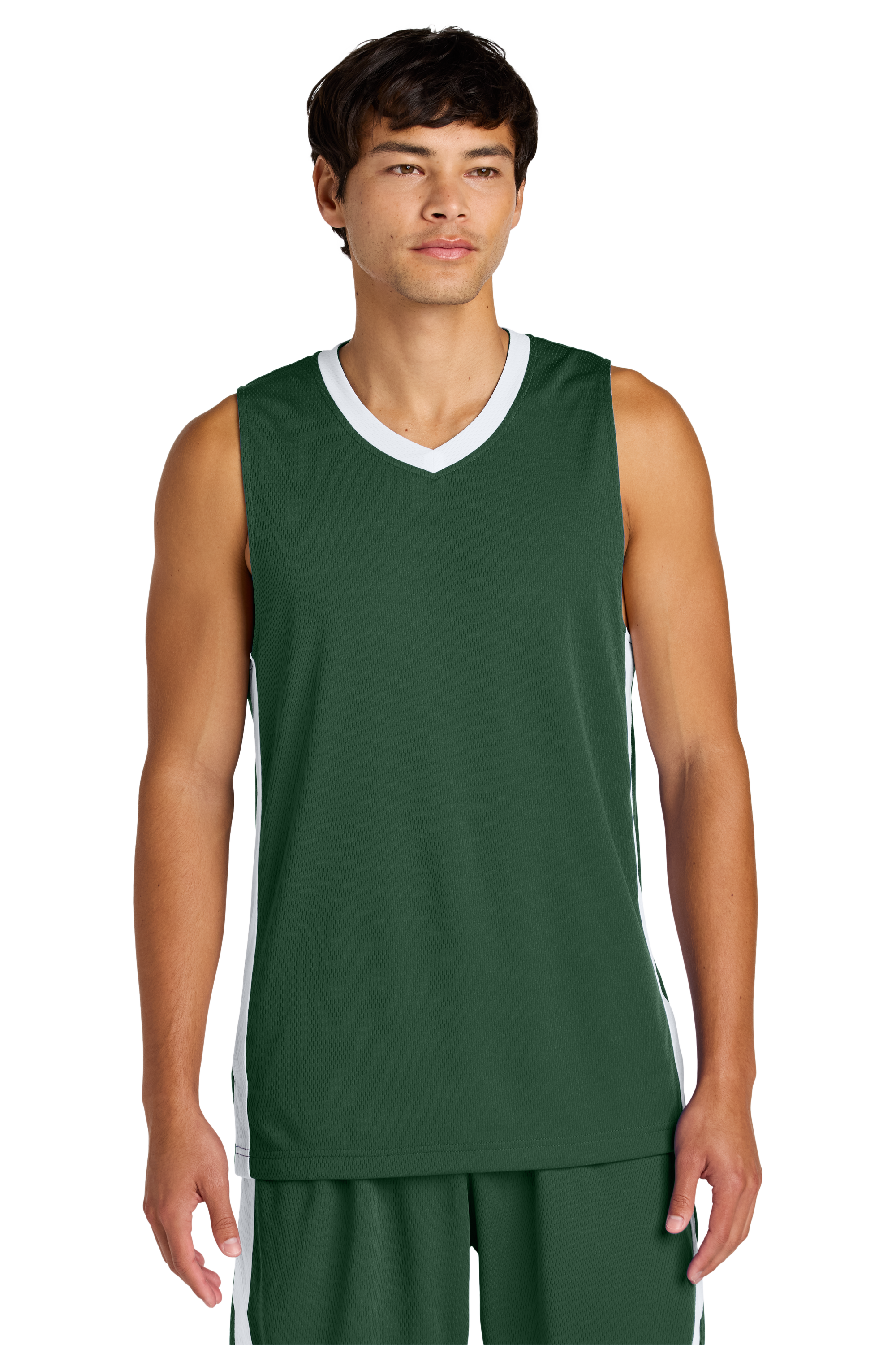 ST900_Forest Green_White_Model_Front.png