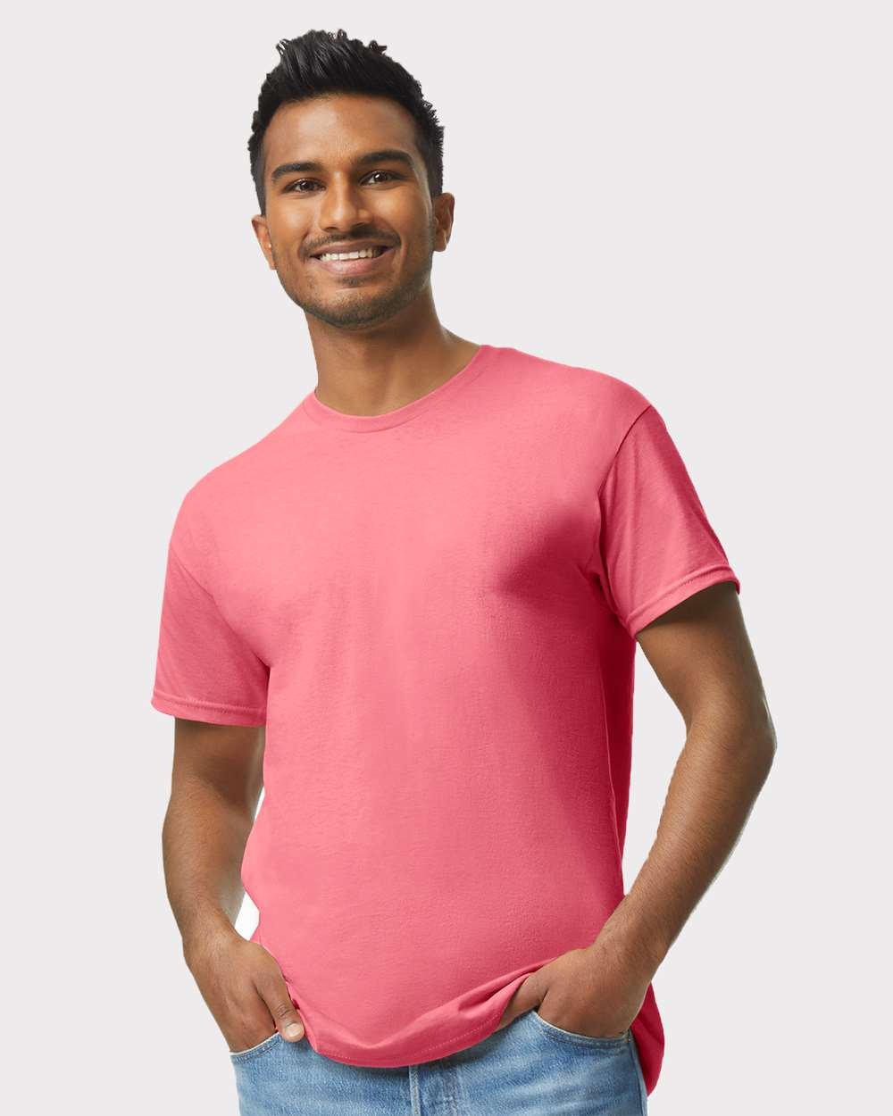 Gildan_5000_Coral_Silk_Front_High_Model.jpg