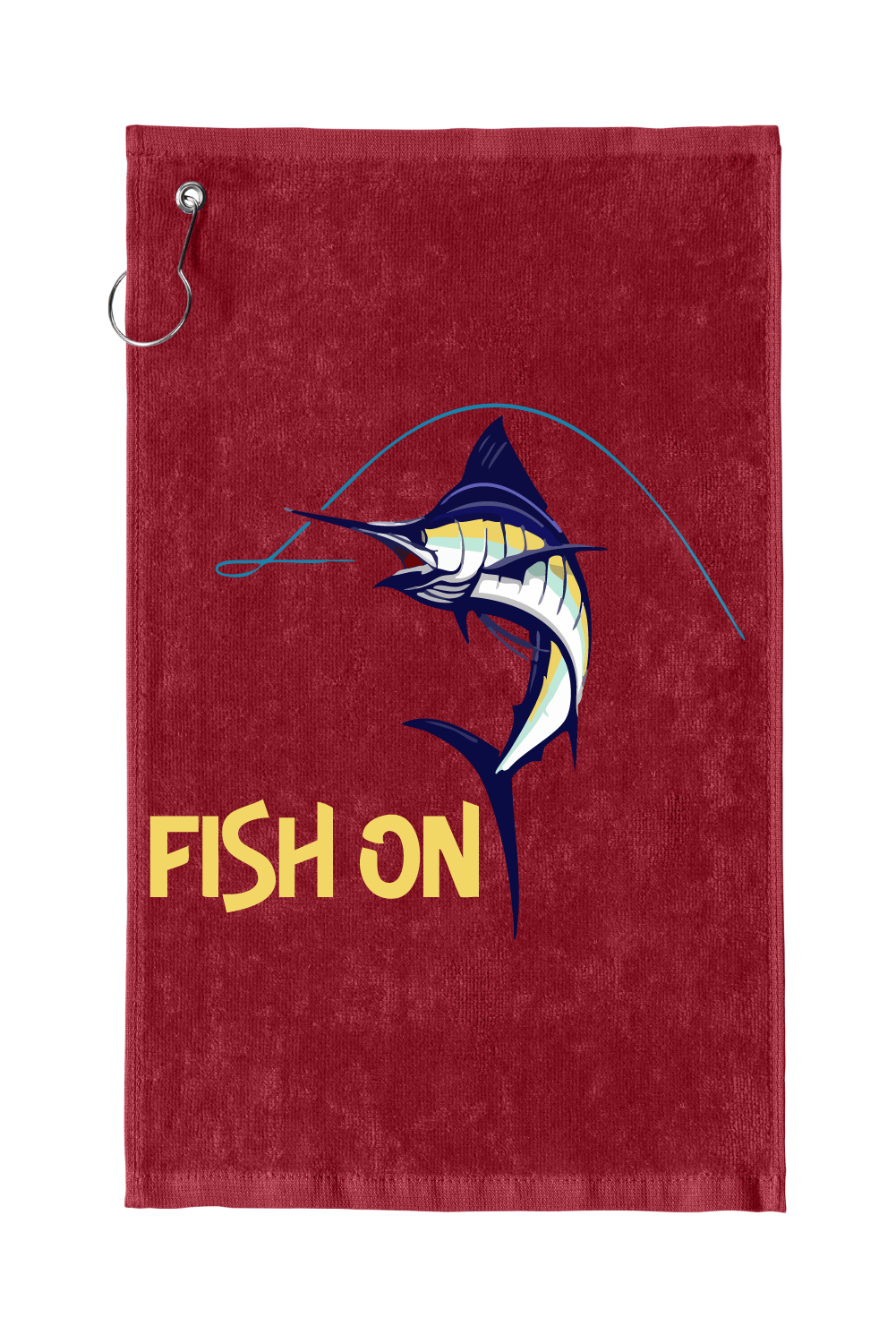 Grommeted Hemmed Towel Red.png