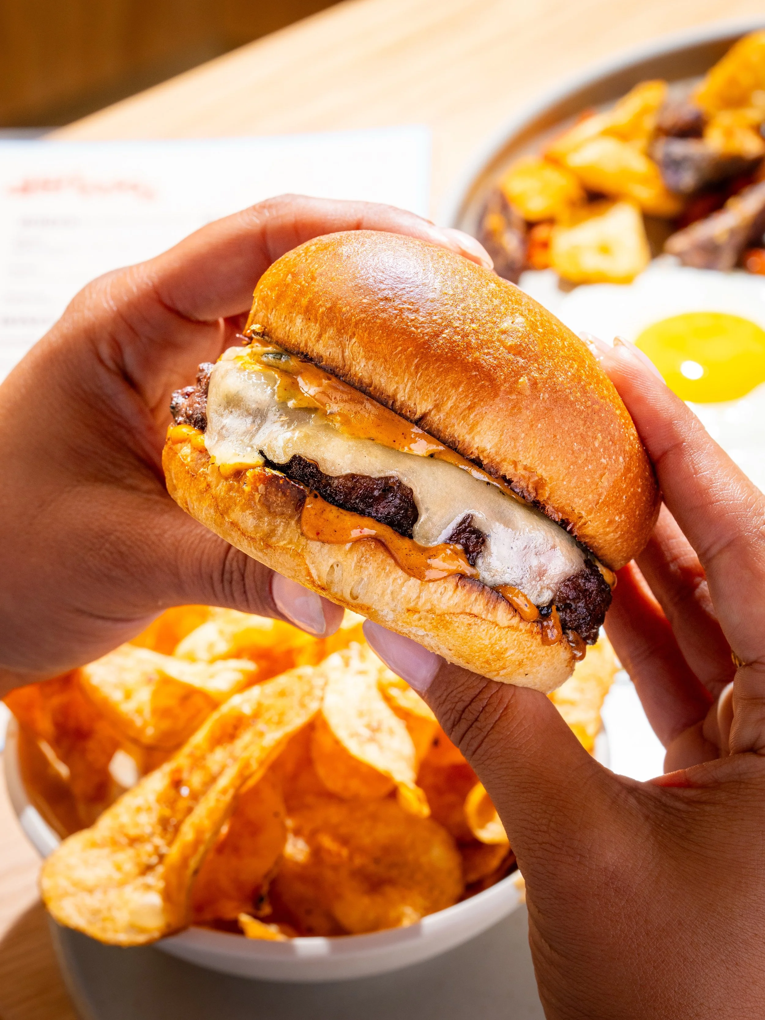 Initial feedback - this burger is 🔥

Along with the Clubhouse Sando, the Brown Butter Burger is this month&rsquo;s special 🙌

A Grilled Beef Patty with Melted Cheddar Cheese, Spicy House Dill Pickles, Caramelized Onions, and Rich Brown Butter Sauce