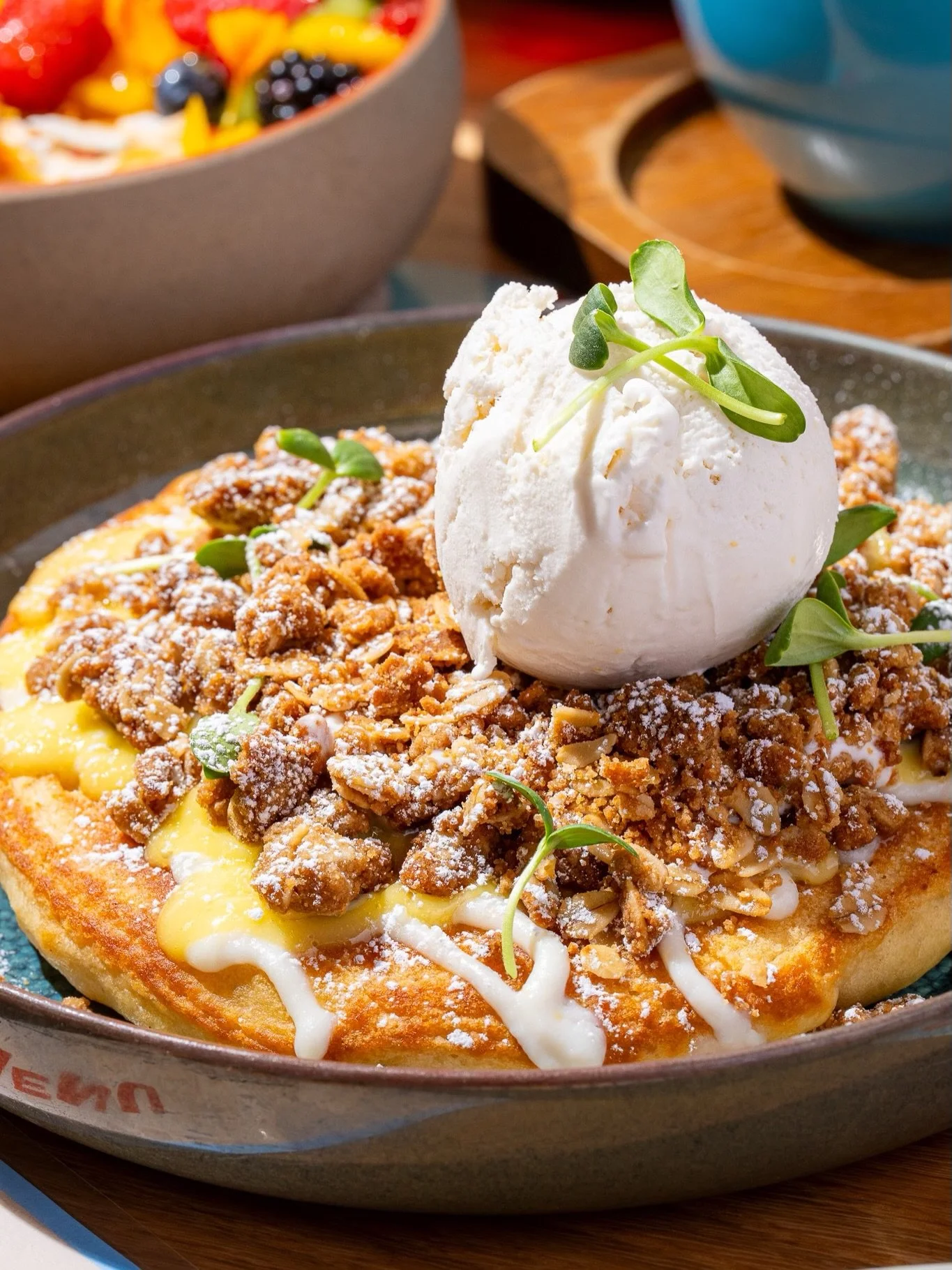 Breakfast, technically. 🥞

Who are you sharing the table pancake with? 

#lemonricottahotcake  #breakfastturnedup #brunchallday #acorncafe #healdsburg