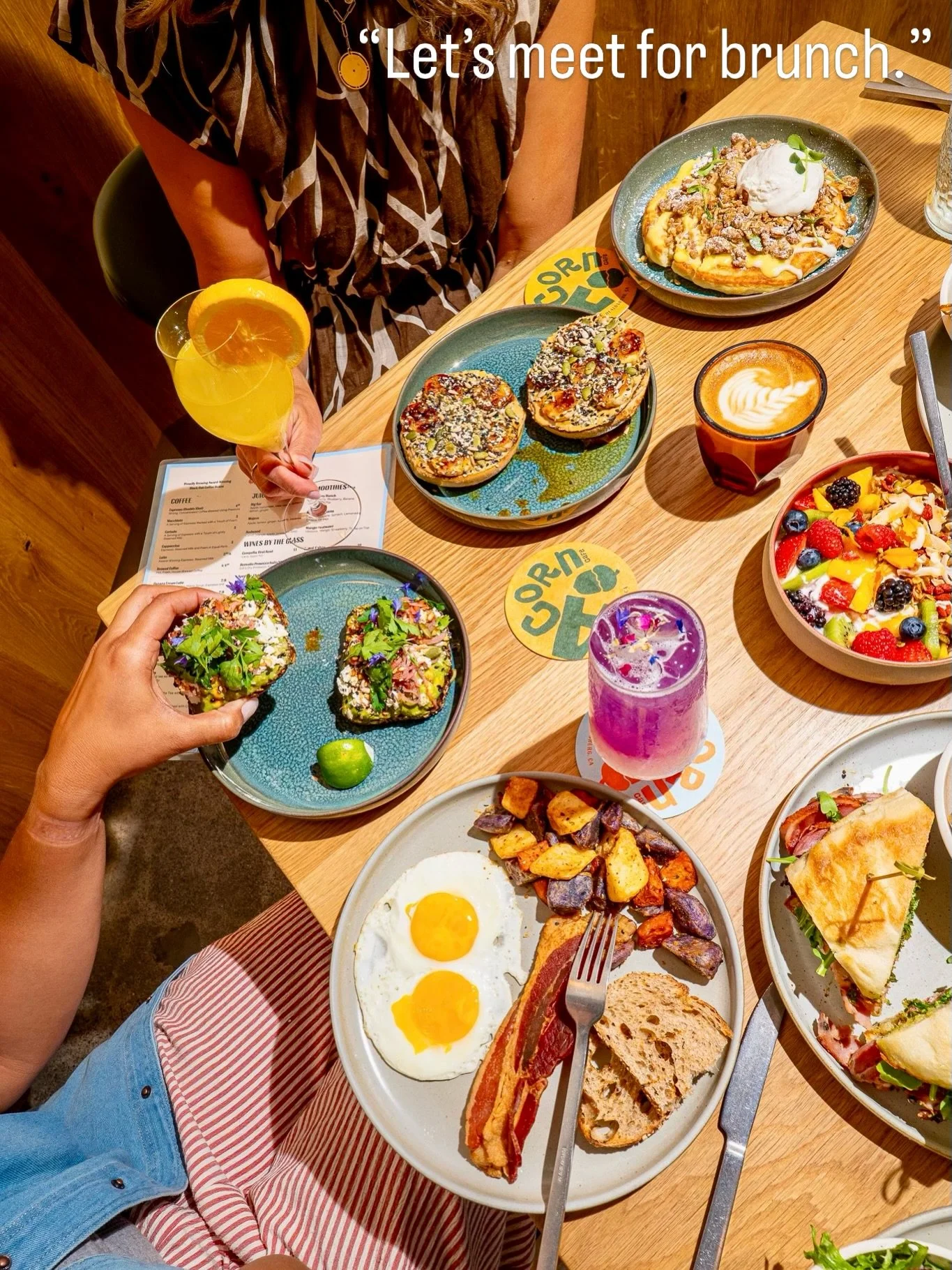 We wish you were right here, having brunch with us 🍳🥑🫐

☀️ Open Every Day, 8:00am - 3:00pm 

#brunchallday #acorncafe #healdsburg #restingbrunchface