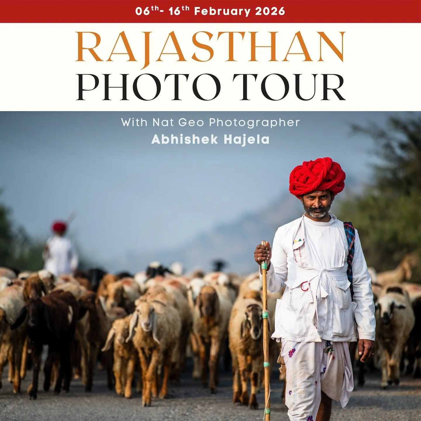 Announcing the Rajasthan Photo Tour, India!
DATES: 06th to 16th February 2026

Join me on an exclusive photographic journey through the heart of India&rsquo;s most vibrant state: Rajasthan.

We&rsquo;ll begin by taking a deep dive into the bustling, 