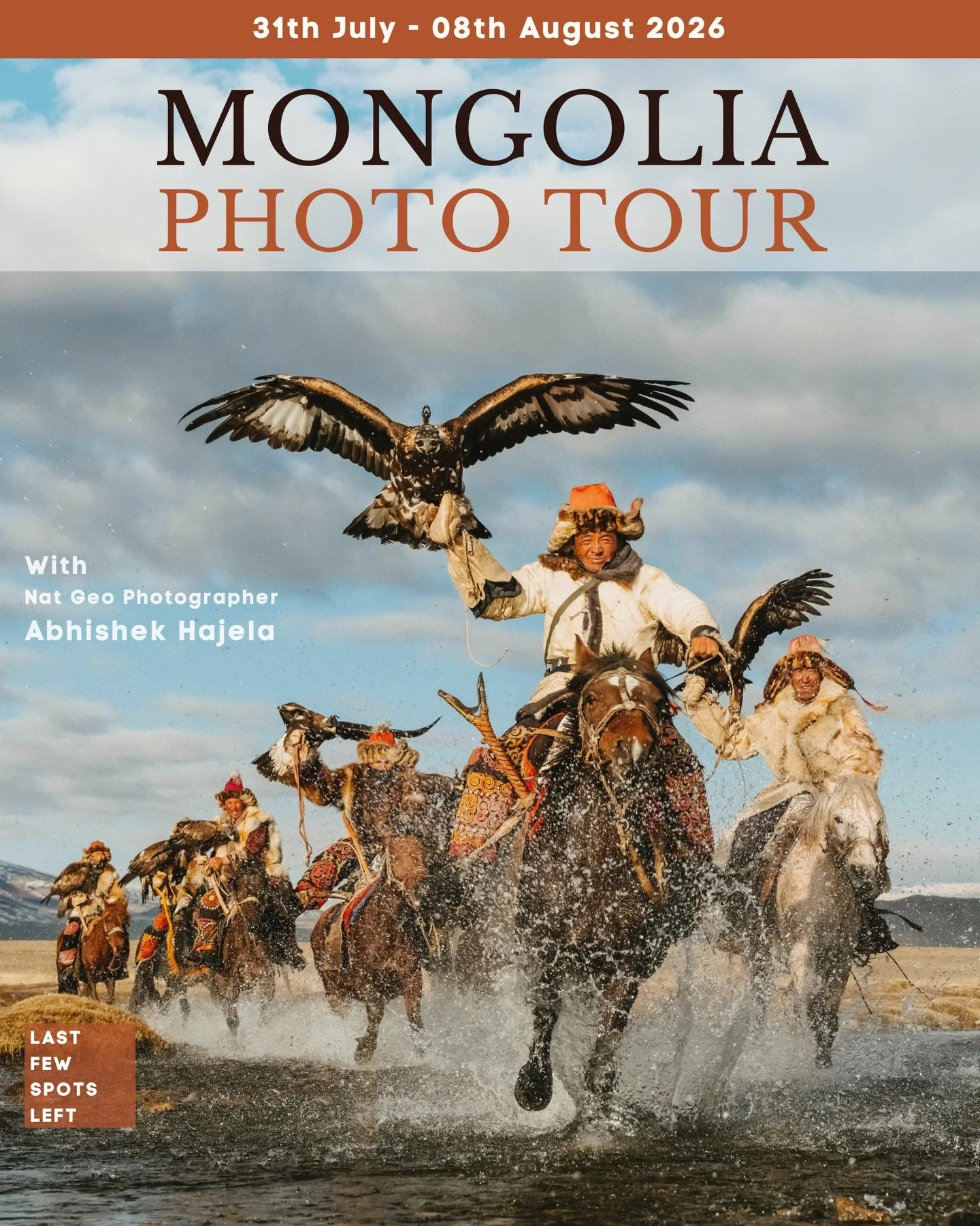 Join us for a once in a lifetime photo expedition into the heart of Mongolia.

Dates: 31st July - 08th August 2026
DM for details/ link in bio

This immersive Mongolia photography tour takes you deep into the remote Altai Mountains, living and photog