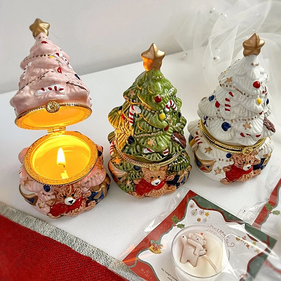 Teddy Bear Candle Holder Gift Set