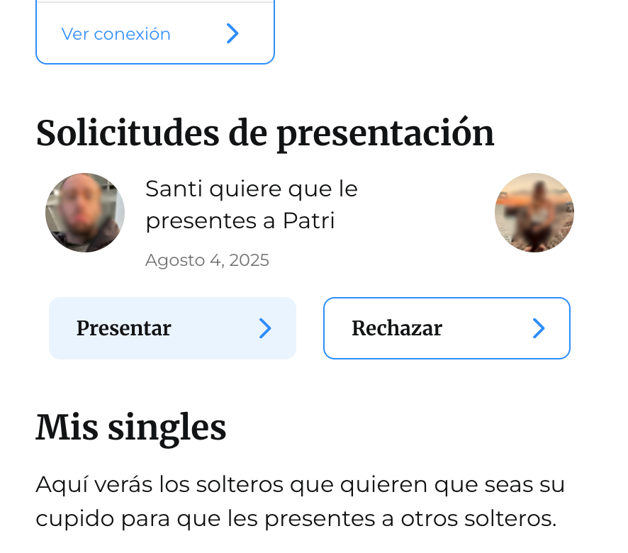 Nueva funcionalidad en Qpidcon: Descubre y conecta con solteros a través de tus cupidos