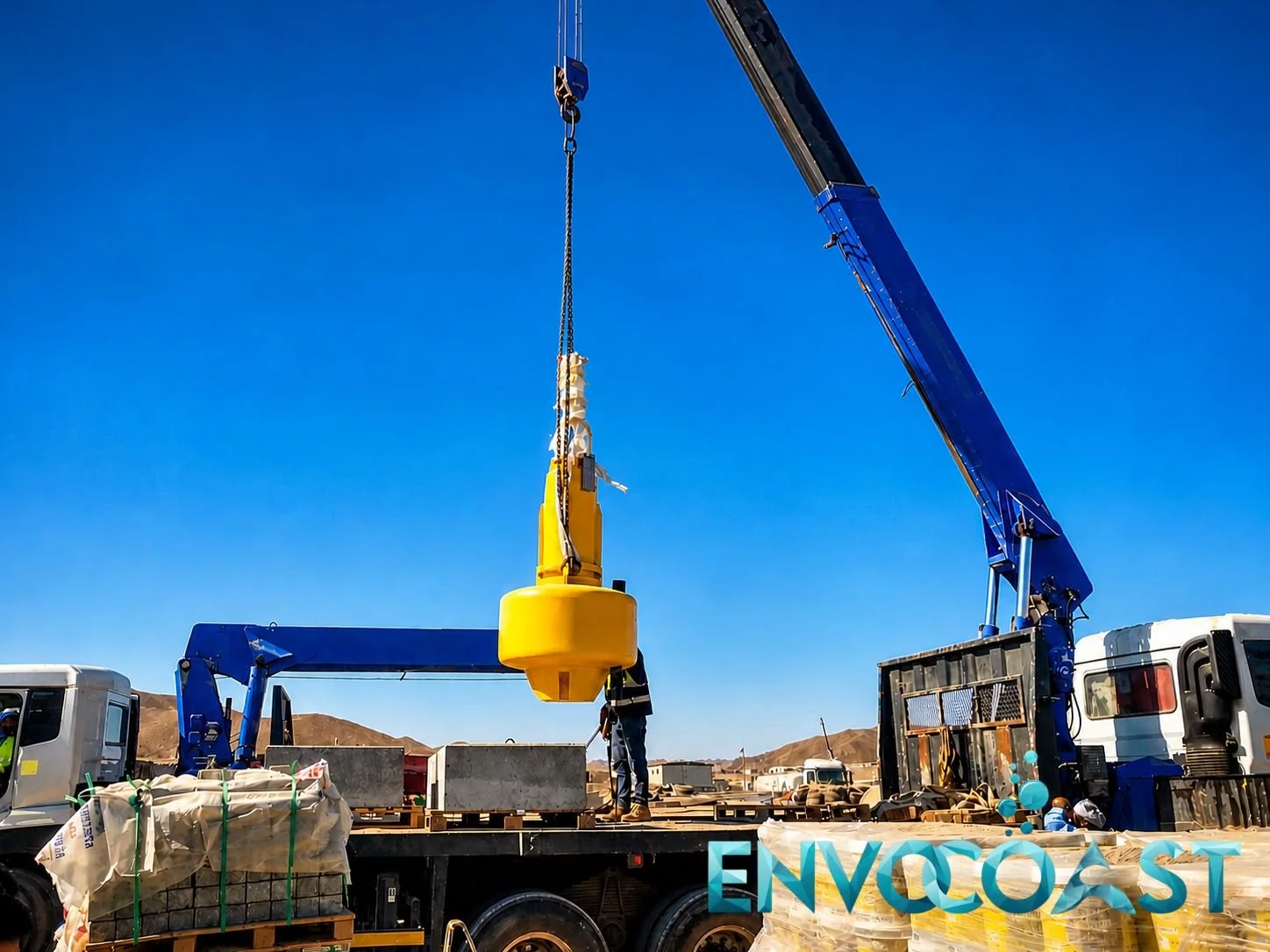 Monitoring Data Buoy loaded on truck