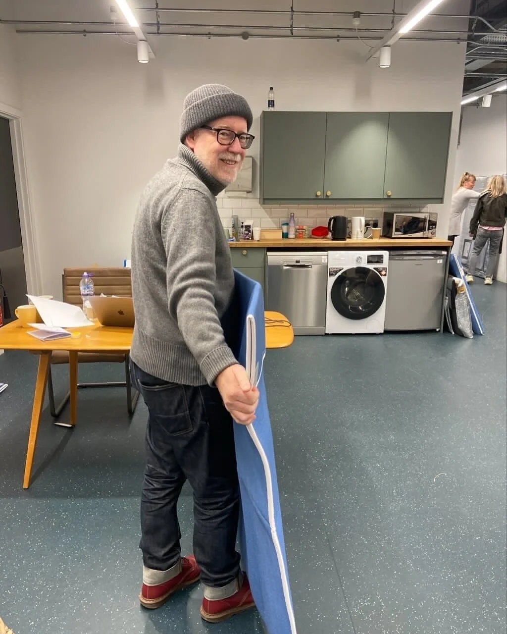 Here are @miketaylor.photography and @paolatich @thebeachsommelier being brilliant while I am away in China and dropping off my framed &lsquo;Forest of Perachori&rsquo; nicely safe and snug @woolwichcontemporaryprintfair - only a few days left till t