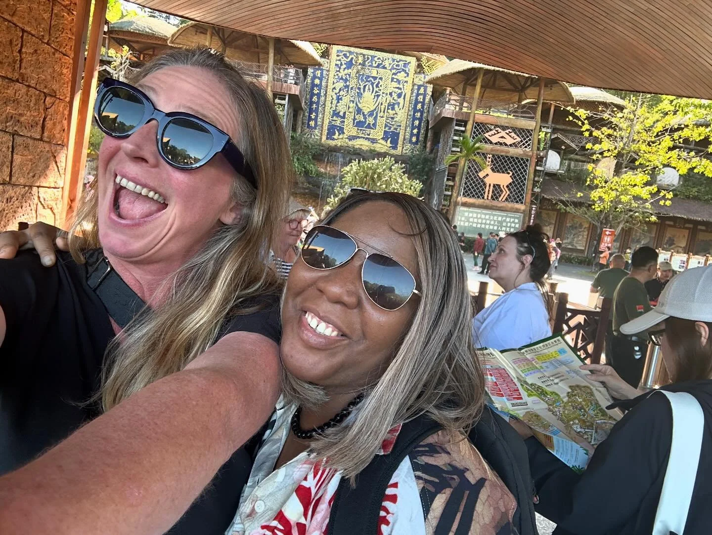 Earlier today we took a trip to Binglangu, which is quite a bit inland and situated in a tropical valley&hellip;.it is a mix of a living museum and a theme park as hyper real and artificial as Disney World with rides, an adventure park and areas demo