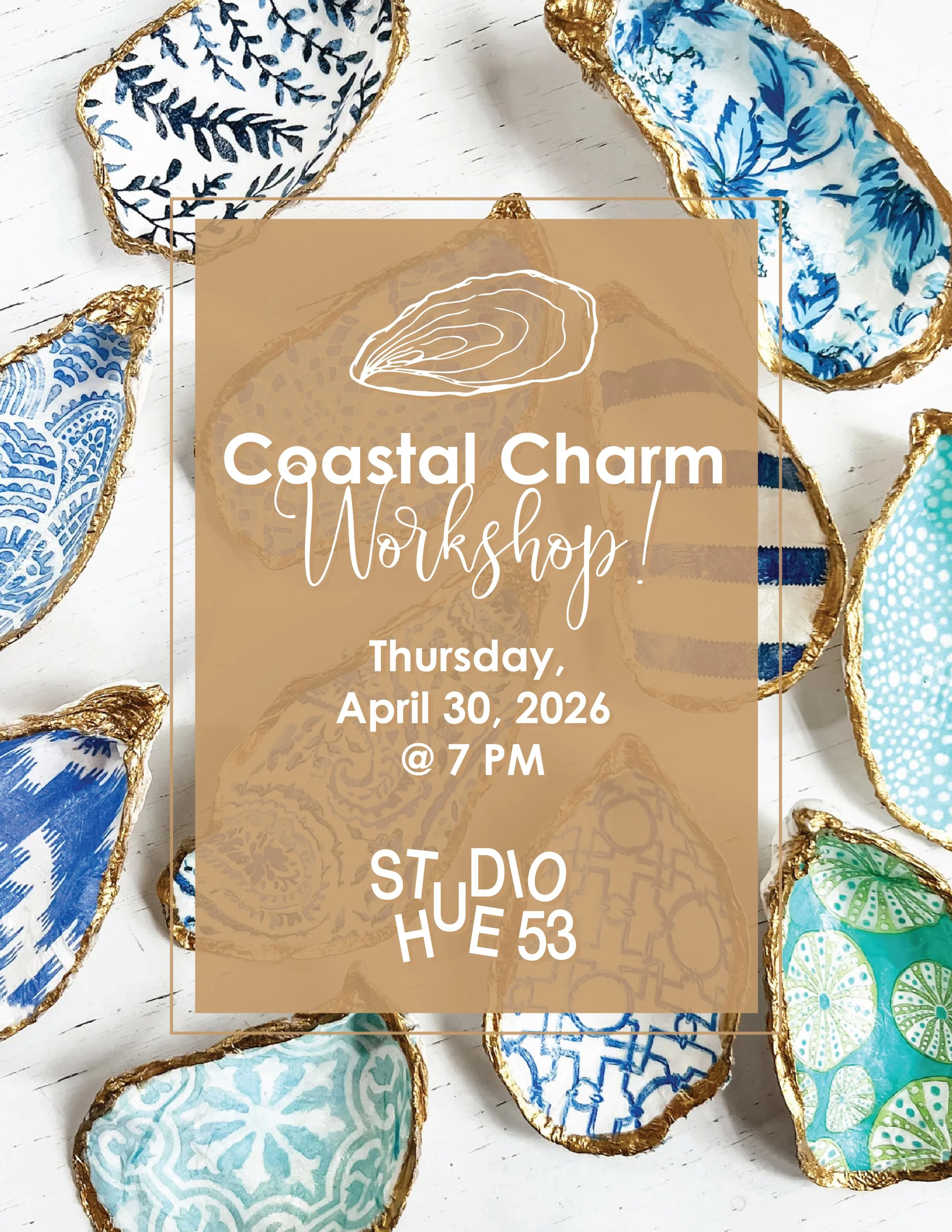 Coastal Charm Workshop: Oyster Shell Tray Art