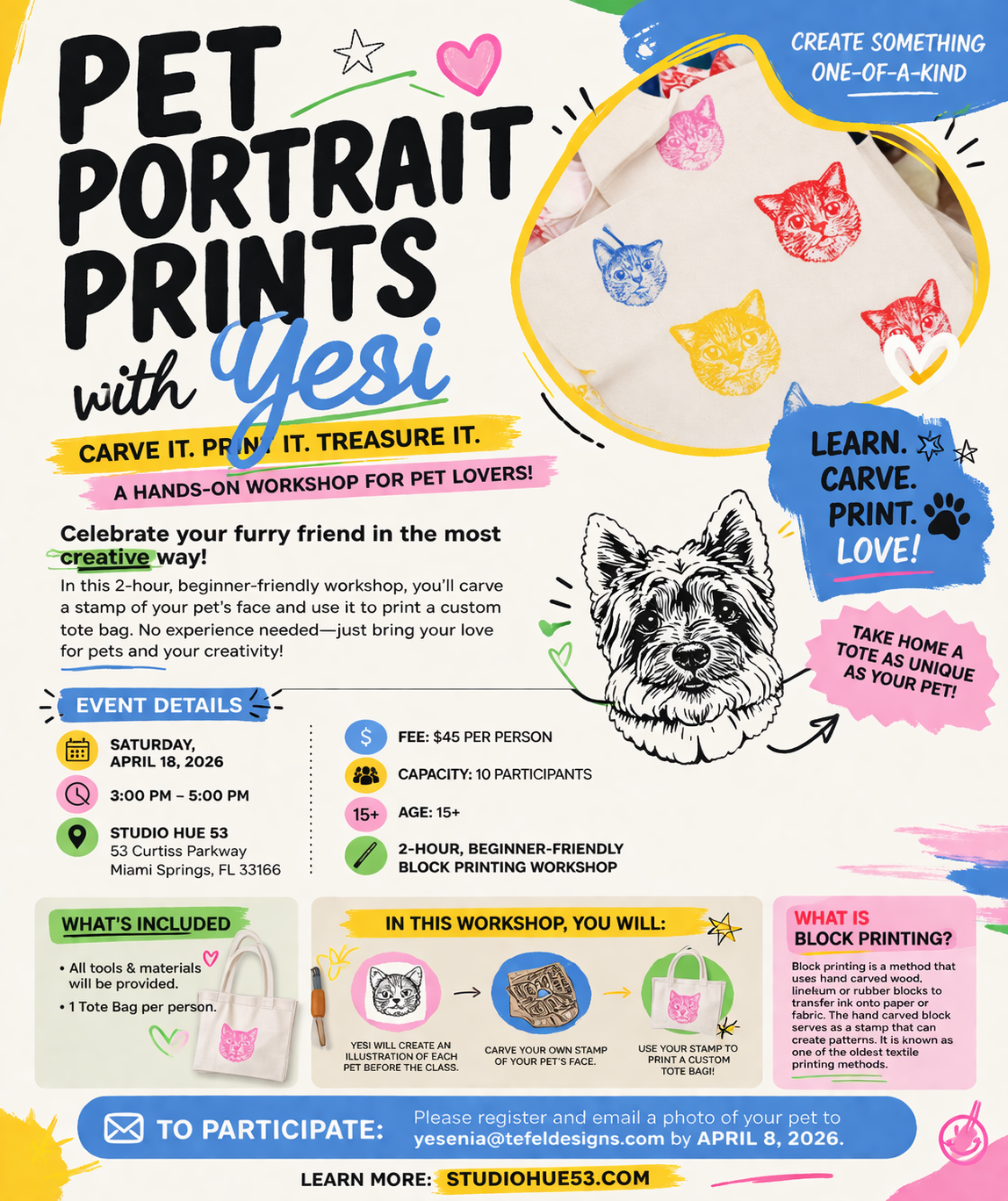 Pet Portrait Prints with Yesi