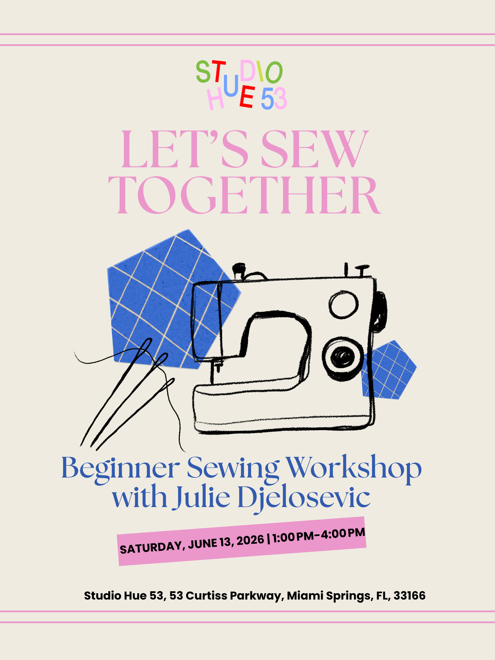 Beginner Sewing Workshop with Julie Djelosevic