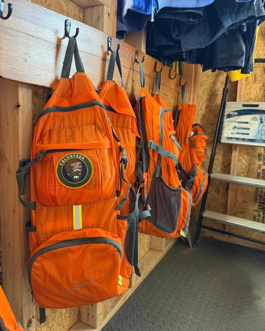 🎵 On the 5th King Tide Weekend of 2025 my TPERP shed sent to meeeee...

Five stocked TPERP volunteer backpacks
Four sets of walking poles
Three pairs of 10x42 binoculars
Two shorebird field guides and 
A TPERP shed full of interpretive and safety su