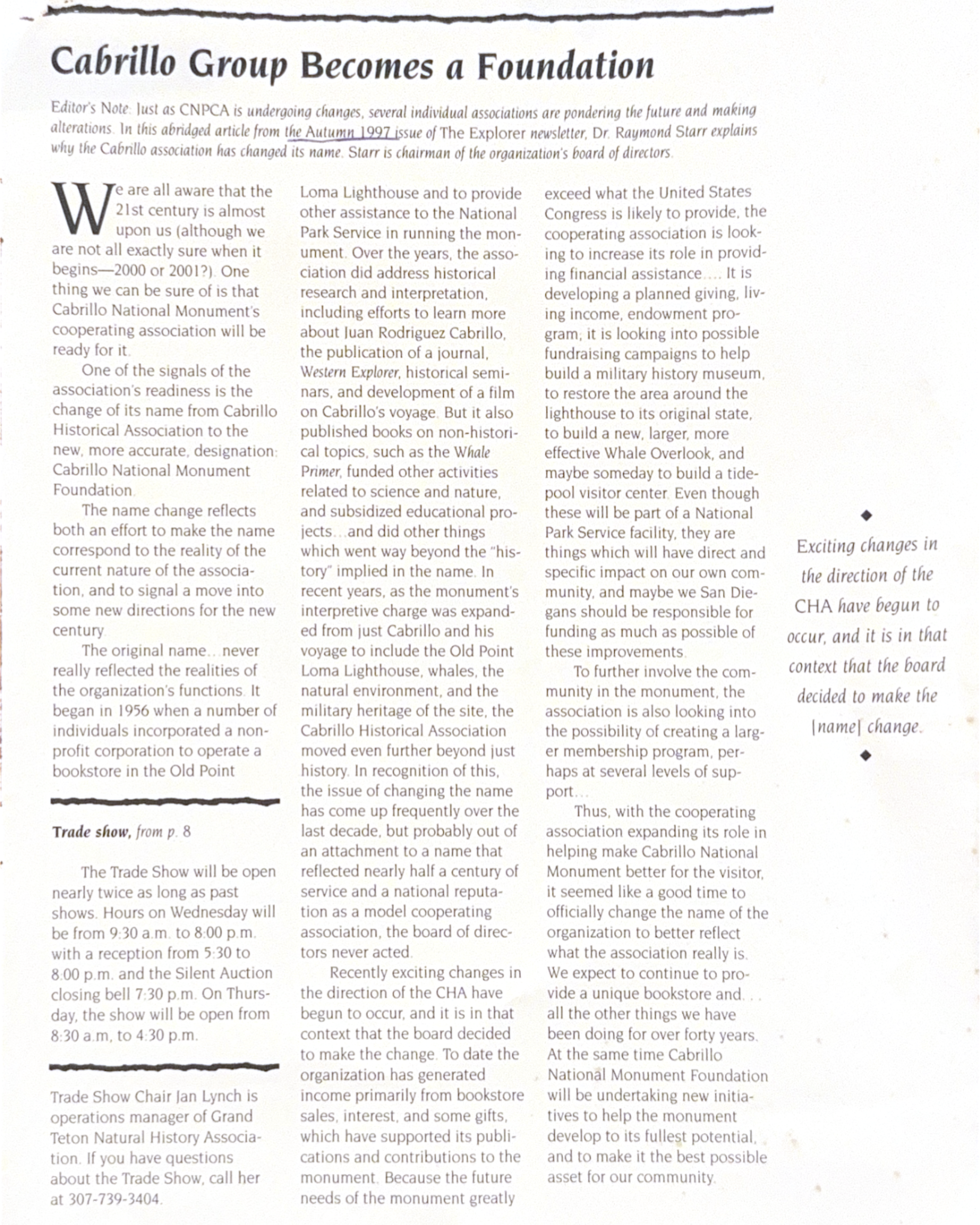 The Explorer, Autumn 1997