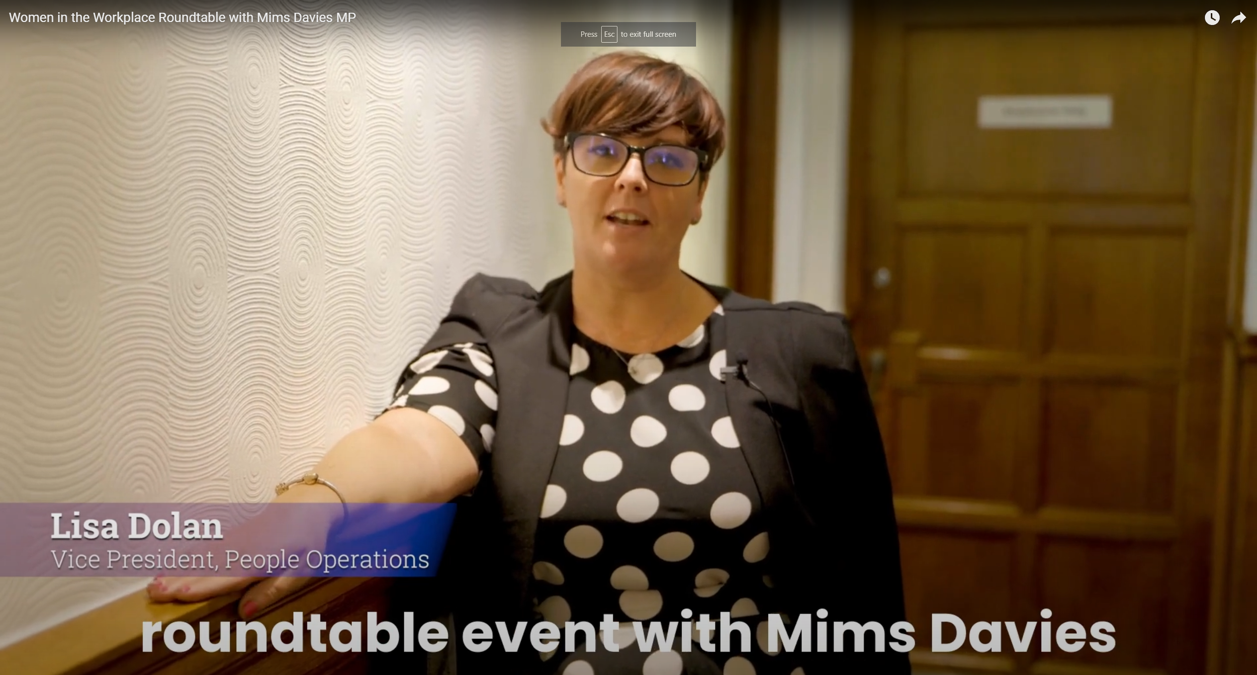 Watch: Women in the Workplace Roundtable with Mims Davies MP