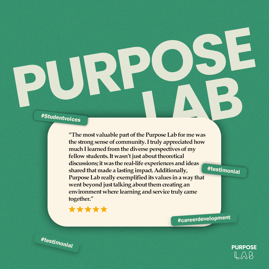 What students gain from Purpose Lab: Feedback highlights