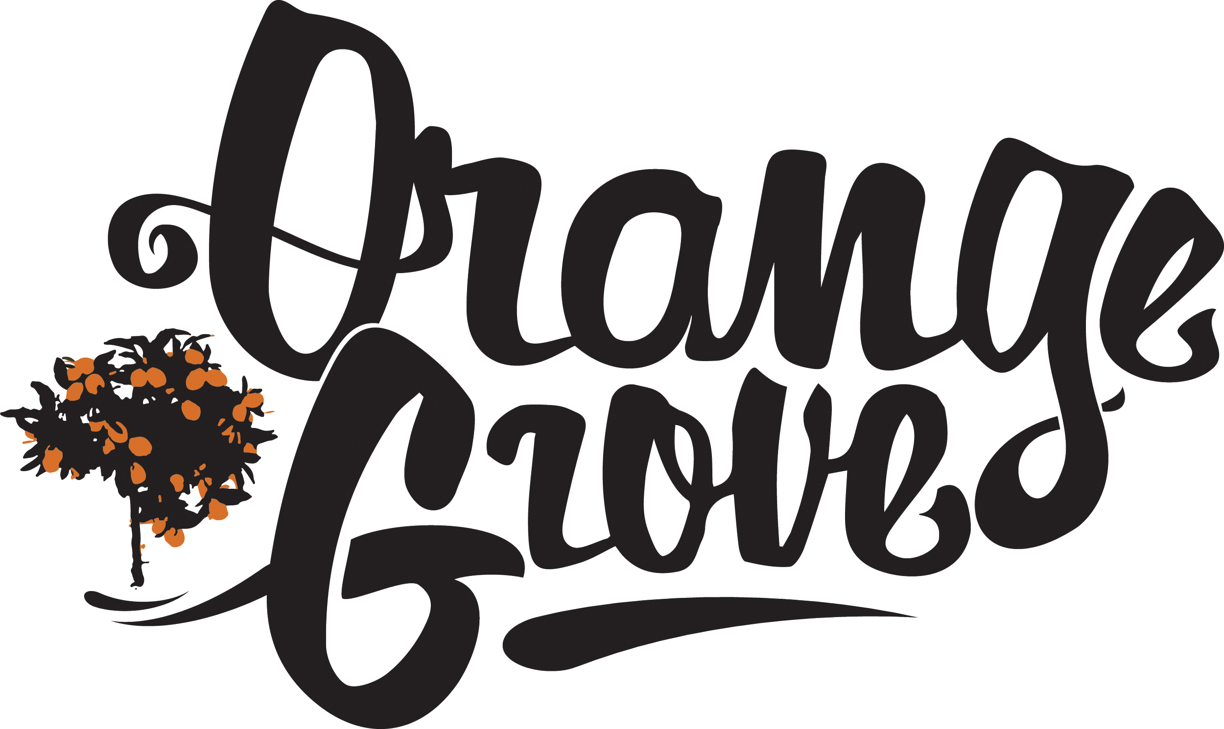 Decorative text saying 'Thankful' with a small autumn-themed tree illustration.